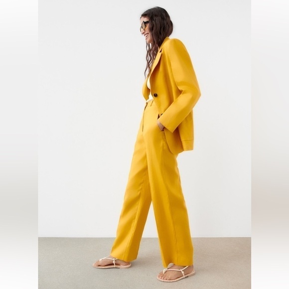 New ZARA Patch Pocket Linen Jacket - Picture 3 of 11